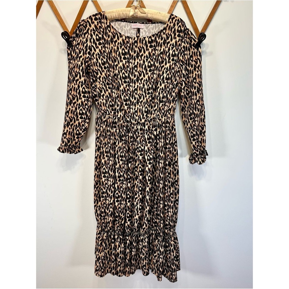 Loud Bodies Leopard Print Tiered Midi Dress - XXL Ethically Made Plus Size